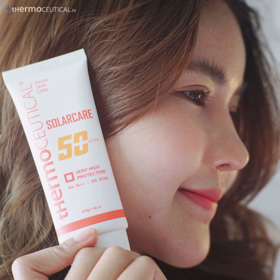 tHermoCEUTICAL SolarCare 50 Ultra 50ml ครีมกันแดดเวชสำอางจากเกาหลี SPF50+ PA+++ ทั้งปกป้อง ฟื้นบำรุง และปลอบประโลมผิวในหนึ่งเดียว พร้อม ARBUTIN ช่วยลดเลือนจุดด่างดำผิวไหม้แดดอีกด้วย