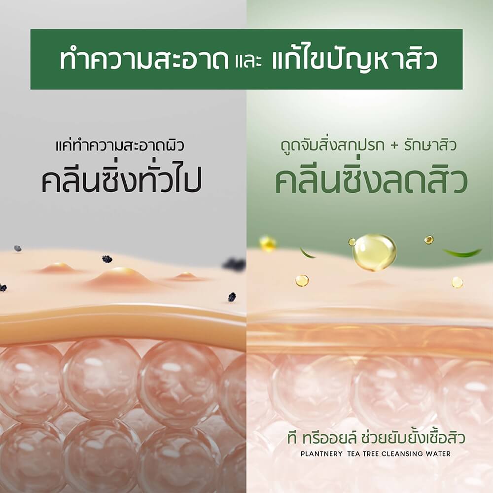 Plantnery ,Tea Tree Acne First Cleansing Water ,Tea Tree,คลีนซิ่ง,Cleansing Water,Cleansing